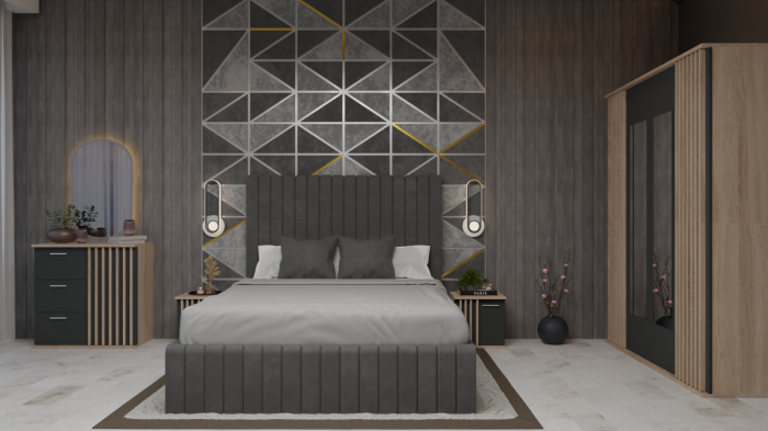 Dormitor Dallas Cu Pat Cairo Tapitat [1]