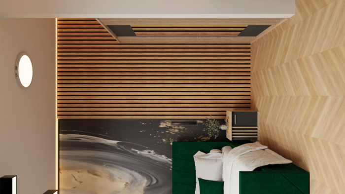 Dormitor Dallas Cu Pat Tony Tapitat Verde [2]