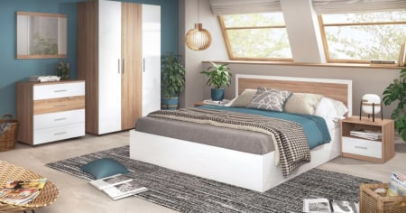 Dormitor Louis Sonoma&Alb [3]