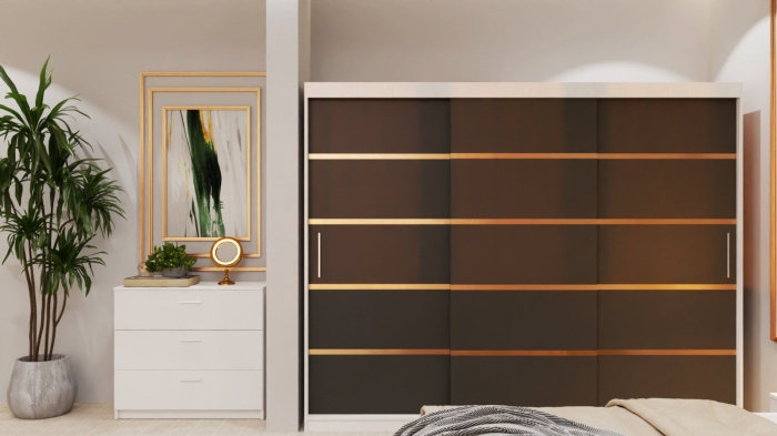 Dormitor Lucas Tapitat Stofa Verde cu dulap 250*200 usi glisante Alb&Antracit, noptiere si comoda [2]