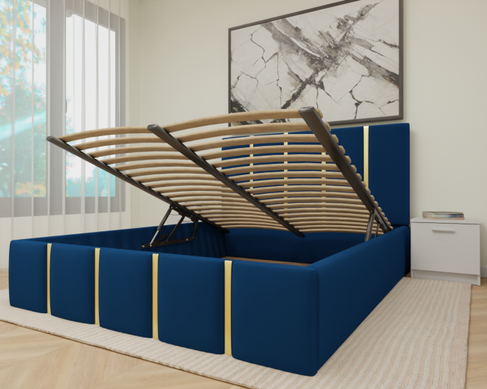 Dormitor MILANO Tapitat 2 usi Alb [3]