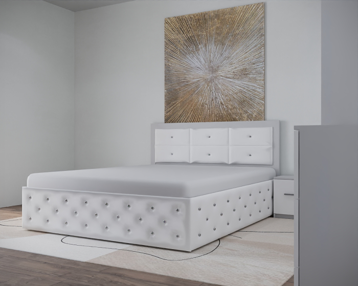 Dormitor Nemira New Alb Tapitat 2 Usi [4]