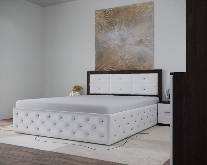 Dormitor Nemira New Wenge&Alb Tapitat 2 Usi [3]