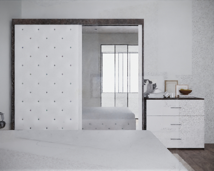 Dormitor Nemira New Wenge&Alb Tapitat 2 Usi cu Oglinda [4]