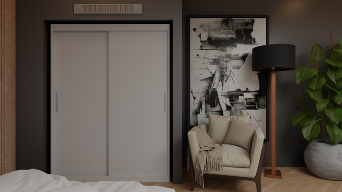 Dormitor Queen Pat Tapitat Dressing 2 Usi Alb [3]