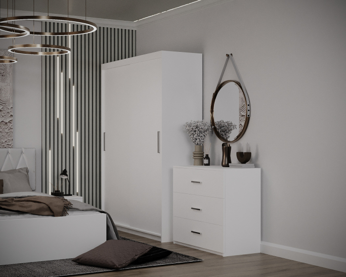 Dormitor Valencia Alb Dressing 2 usi [3]