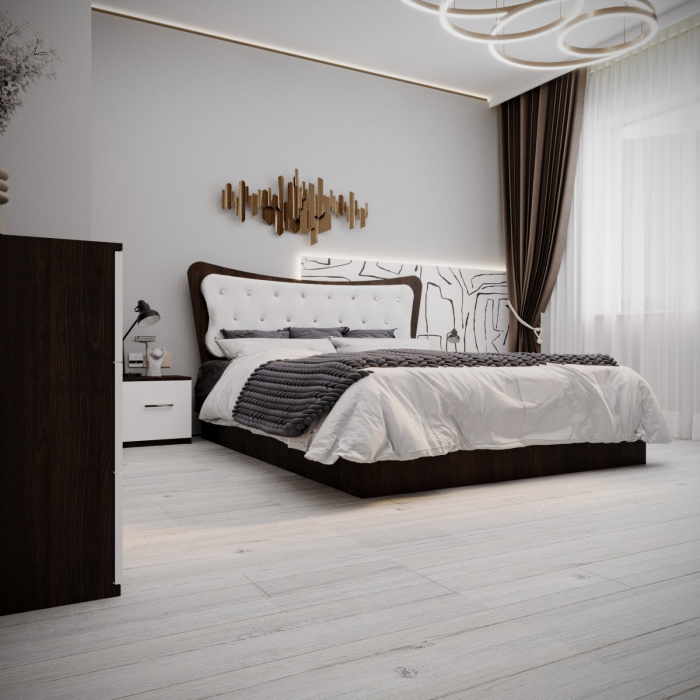 Dormitor Vista Tapitat 2 Usi Wenge [4]