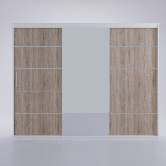 Dressig Nordis cu Oglinda Sonoma&Alb [4]