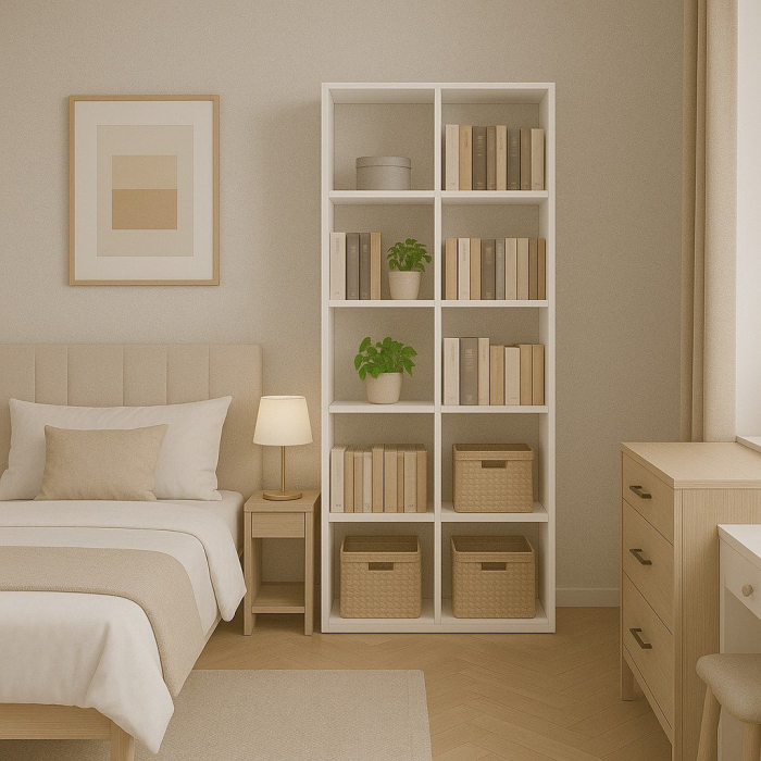 Dulap Lara cu polite Alb [1]