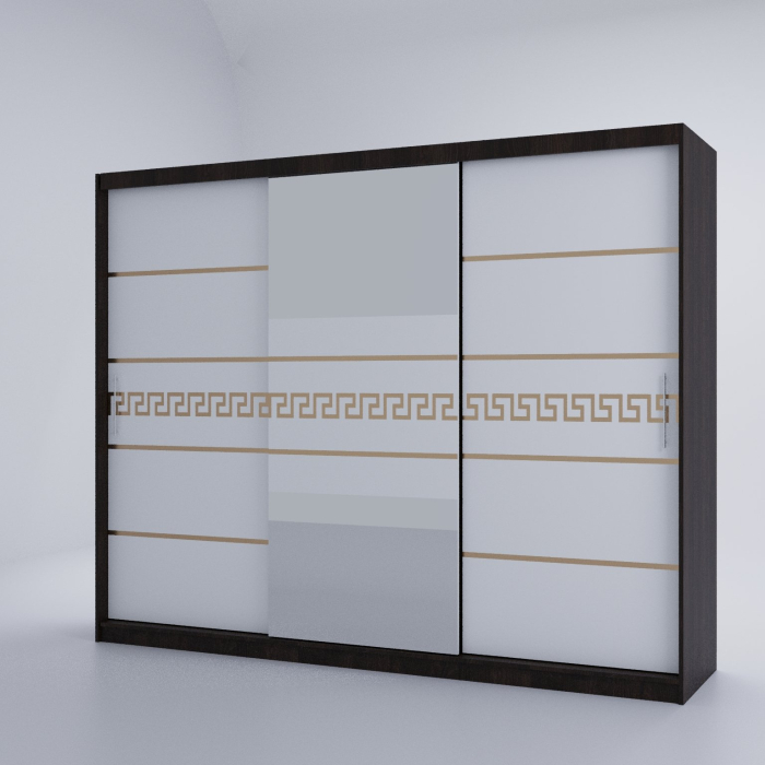 Dulap Venus Gold cu Oglinda Wenge&Alb 230*200 [3]