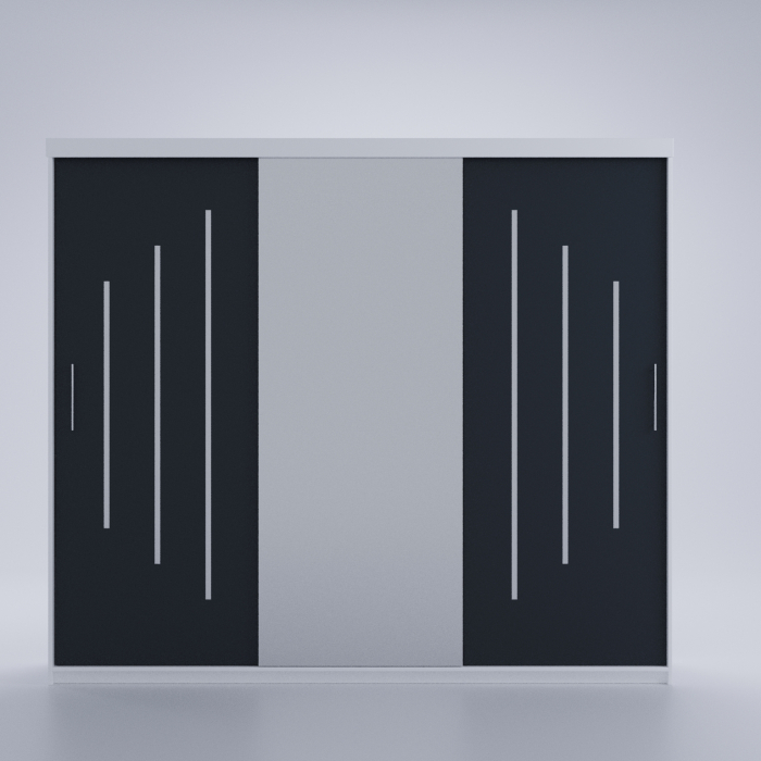 Dulap Venus Space 230*200 Cu Oglinda Alb&Antracit, [4]