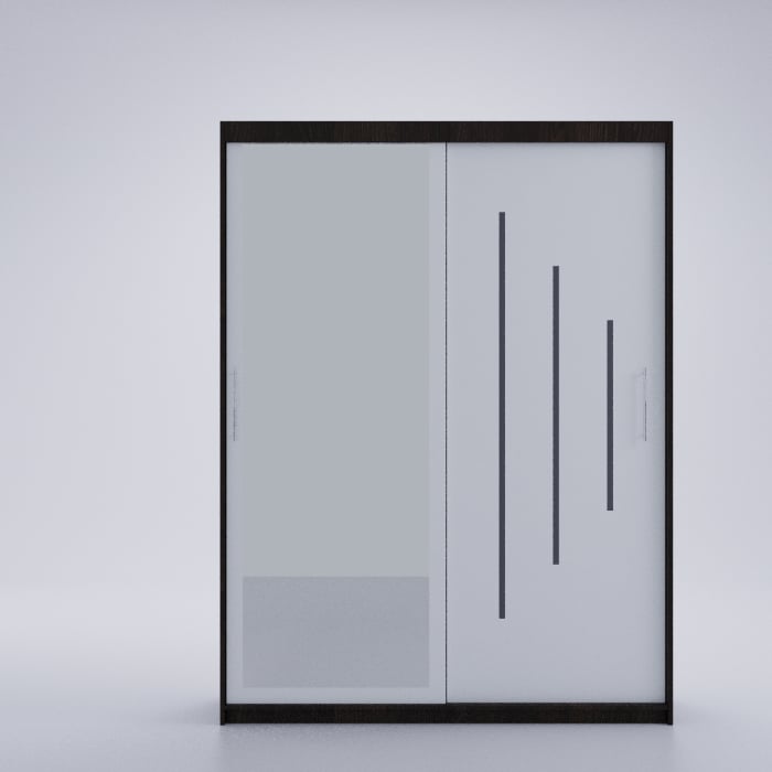 Dulap Venus Space cu Oglinda 200*200 Wenge&Alb, [4]