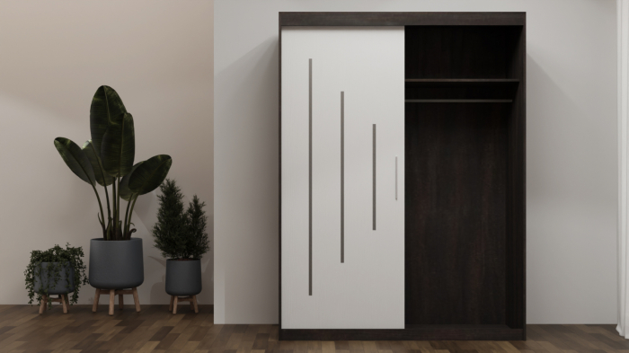 Dulap Venus Space cu Oglinda Wenge&Alb 150X200, [4]