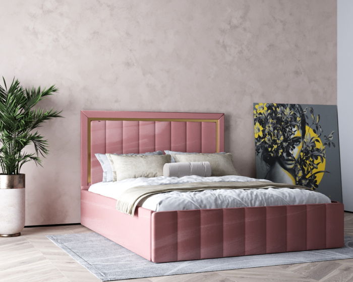 Pat Elegance Tapitat Roz 180x200 [3]