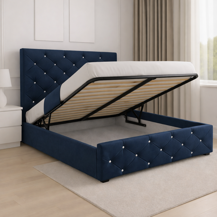 Pat Prestige Tapitat, Stofa Cu Somiera Rabatabila [2]