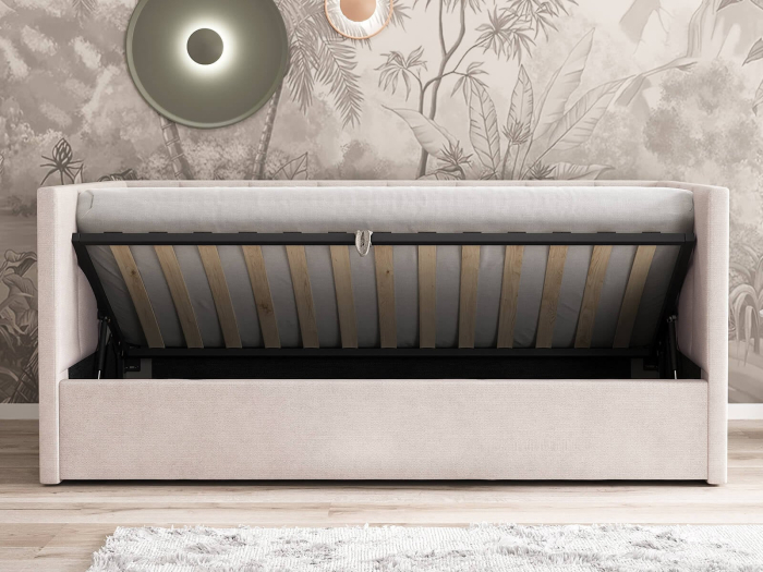 Pat tapitat LOLA cu Somiera Rabatabilă [4]