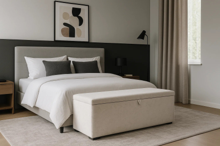 Bancheta Daria Cu Spatiu De Depozitare Bej [3]