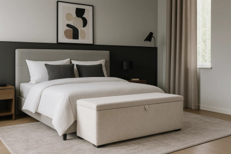 Bancheta Daria Cu Spatiu De Depozitare Bej [2]