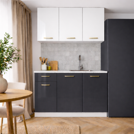 Mobila Bucatarie - Bucătărie din MDF LUCIOS Andra  1.2m
