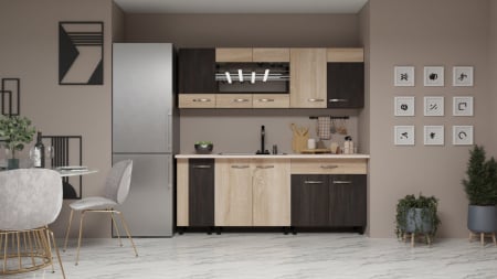 Seturi Mobila Bucatarie - Bucatarie Elena 2m Wenge&Sonoma