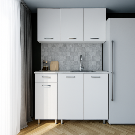 Bucatarie Greta 1.2m Alb Seturi Mobila Bucatarie - Bucatarie Greta 1.2m Alb