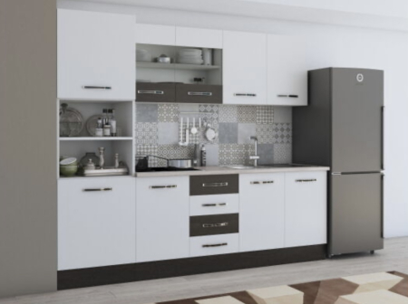 Bucatarie Karina 2.2m Alb&Wenge [3]