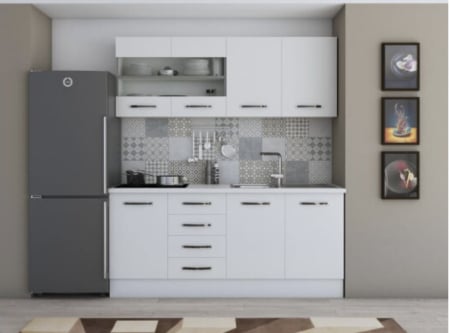 Seturi Mobila Bucatarie - Bucatarie Karina  Alb 1.8m