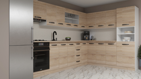 Bucatarie Karina Colt  Alb&Sonoma [2]