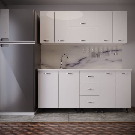 Seturi Mobila Bucatarie - Bucatarie Lily 1.8m Alb Mat