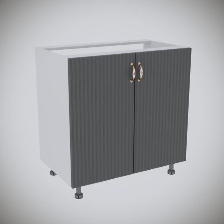 Bucatarie Opera MDF 2.6m Alb&Gri Cenusiu [11]