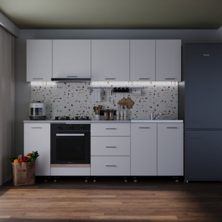 Seturi Mobila Bucatarie - Bucatarie Sena 2.4 m Alb