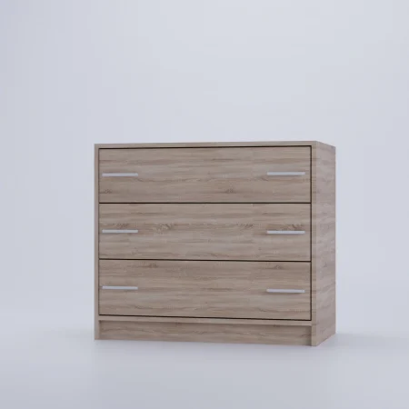 Comoda 3 sertare, Sonoma, 80x45x70 cm [3]