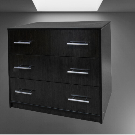Comoda 3 sertare, Wenge, grosime 1.6 cm, 80x45x70 cm [2]