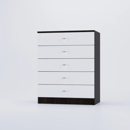 Comoda 5 Sertare Wenge&Alb [3]