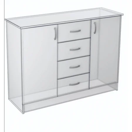 Comoda M03 dormitor si hol, Ideal Mobila, culoare Stejar inchis/Stejar deschis [2]