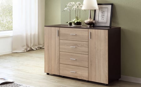Comode Living / Sufragerie - Comoda Smart Wenge&Sonoma