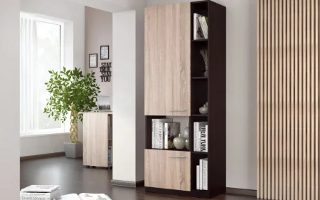 Seturi Mobila Living / Sufragerie - Corp Biblioteca Lena Wenge&Sonoma