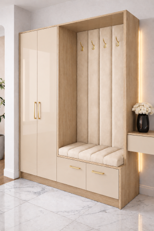 Pantofar - Cuier cu pantofar Narcis, fronturi MDF Lucios