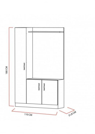 Cuier Parma Sonoma&Alb [3]