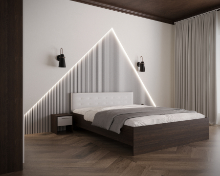 Dormitor Adria Tapitat 4 Usi Wenge&Alb [1]