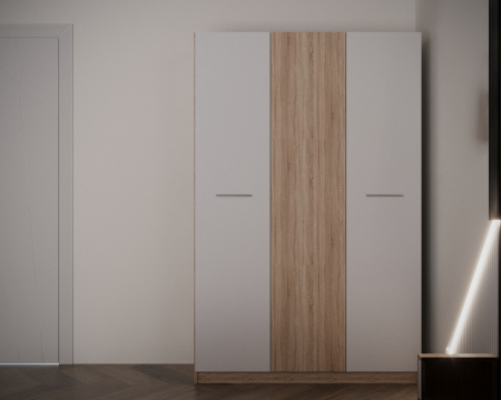 Dormitor Adria Tapitat 3 Usi Sonoma&Alb [2]