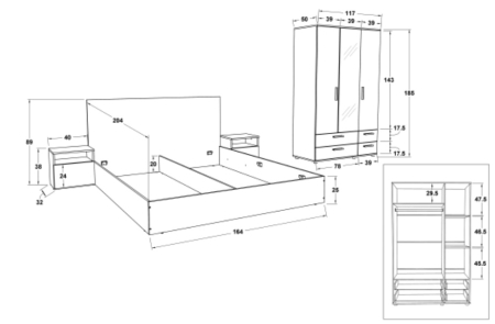 Dormitor Betty Wenge&Sonoma [3]
