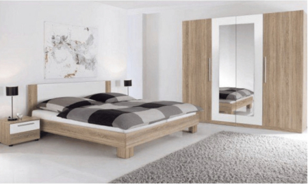 Seturi Dormitor - Dormitor Bologna Sonoma&Alb