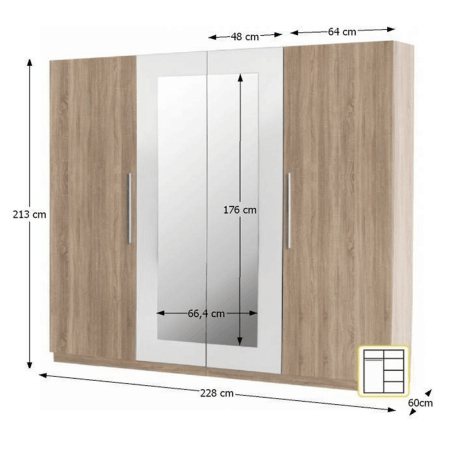 Dormitor Bologna Sonoma&Alb [2]