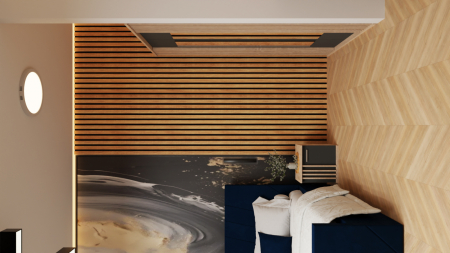 Dormitor Dallas Cu Pat Tony Tapitat Albastru [3]