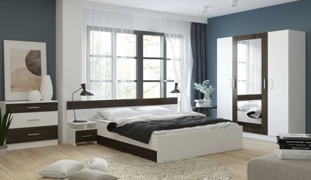 Seturi Dormitor - Dormitor Lesi Wenge&Alb