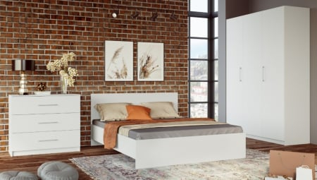 Mobila Dormitor - Dormitor Linda Alb