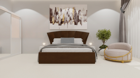 Seturi Dormitor - Dormitor Lucas Tapitat Maro 2 Usi Alb cu Oglinda