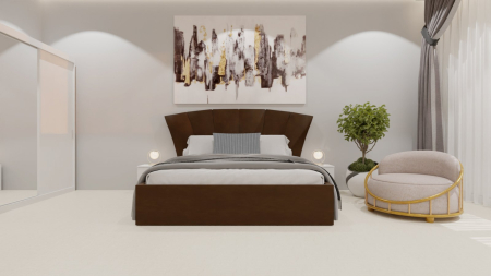 Dormitor Lucas Tapitat Maro 2 Usi Alb cu Oglinda [4]