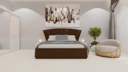 Dormitor Lucas Tapitat Maro 2 Usi Alb cu Oglinda [4]